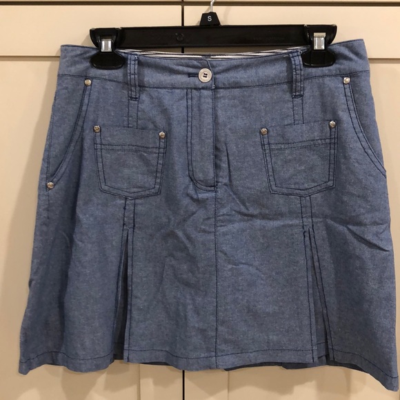 denim golf skort